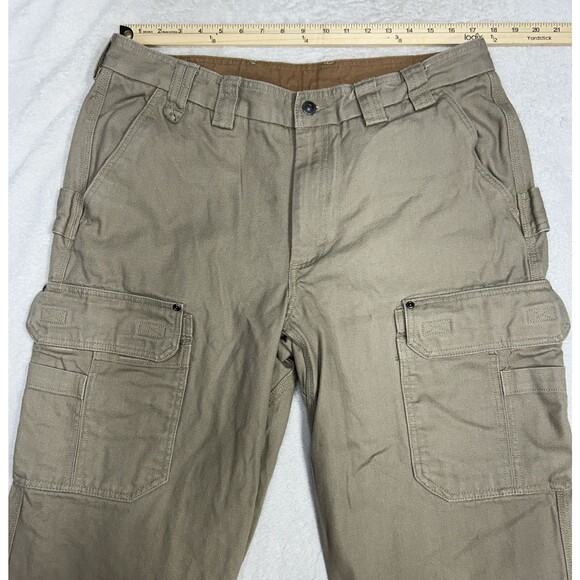 Duluth Trading Relaxed Fit Cargo Carpenter Pants Mens 38x32 Canvas Work Utility - Picture 5 of 9